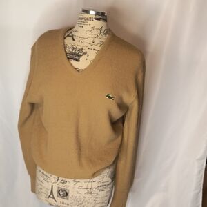 Lacoste Men's Crewneck Sweater in Tan